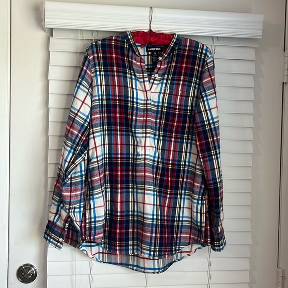 Land’s End Multicolored flannel top size Small - Picture 1 of 8
